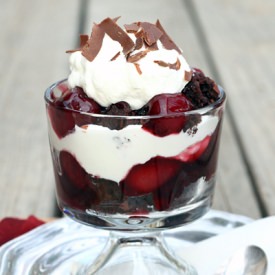 Black Forest Brownie Trifles