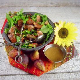 Sorrel Salad w Figs and Prosciutto
