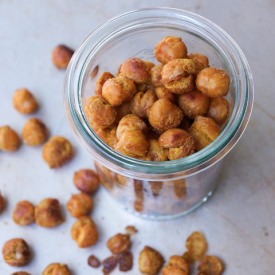 Curry + Sriracha Roasted Chickpeas
