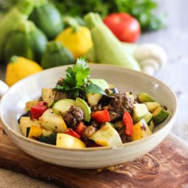 Ground Beef & Courgette Skillet