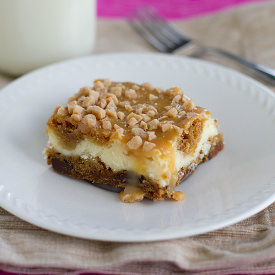 Caramel Cookie Cheesecake Bars