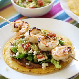 Grilled Shrimp Tostadas