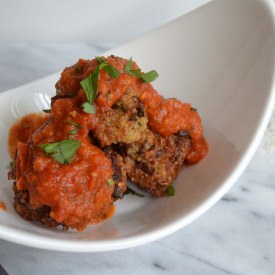 Eggplant and Shitake “Meatballs”