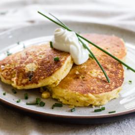 Savory Cornbread Pancakes