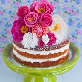 Lime Blueberry Naked Cake