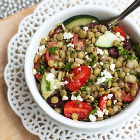 Balsamic and Feta Lentil Salad
