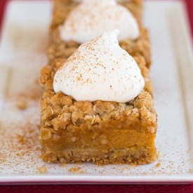 Pumpkin Pie Crumb Bars