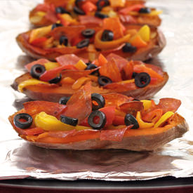 Pizza Sweet Potato Skins