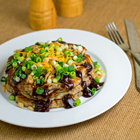 Bacon Cheeseburger Pancakes