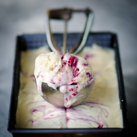 No-Churn Boysenberry Swirl Ice Cream