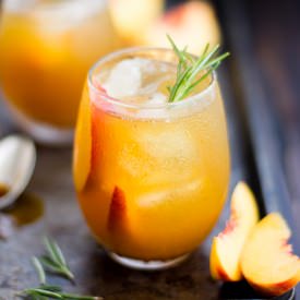 Rosemary Peach Maple Leaf Cocktail