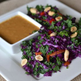Kale Salad & Spicy Peanut Dressing