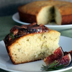 Rosemary Oil Cake with Fig Compote
