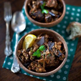 Diced Eggplant With Honey and Herbs