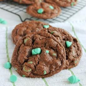 Chocolate Mint Chip Cookies