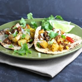 Potato, Hatch Chile & Chorizo Tacos