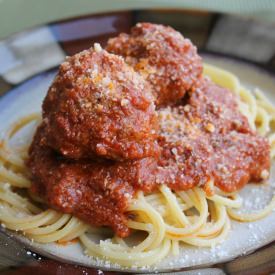 Spaghetti with Homemade Meatballs