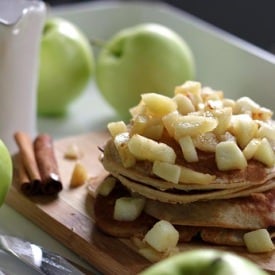 Double Apple Whole Grain Pancakes