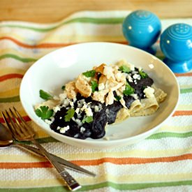 Smoky Black Bean Enfrijoladas