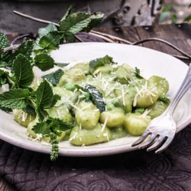 Minted Pea Pesto Gnocchi
