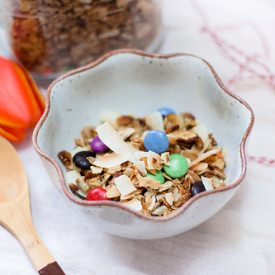 Smarties and Coconut Granola
