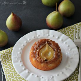 Pear Vanilla Upside Down Cakes