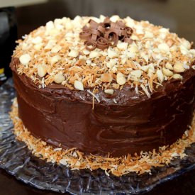 Kona Chocolate Coconut Mac Nut Cake