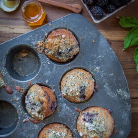 Whole Wheat Blackberry Honey Muffin