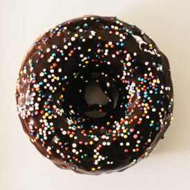Baked Banana Doughnuts with Nutella