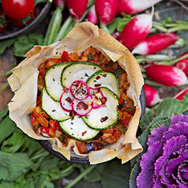 Ratatouille Radish Tarts