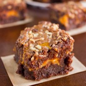 Pumpkin Nutella Brownies