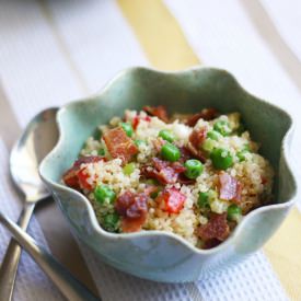 Pea and Bacon Quinoa Salad