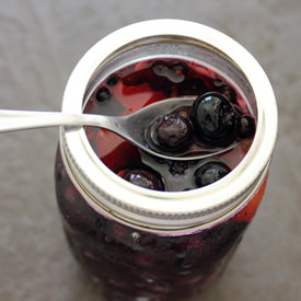 Pickled Blueberry Tartines