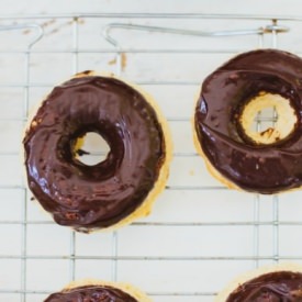 Baked Donuts + Chocolate Ganache