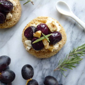 Black Roasted Grape Toasts