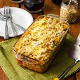 Mac Lasagna & White Bean Sauce