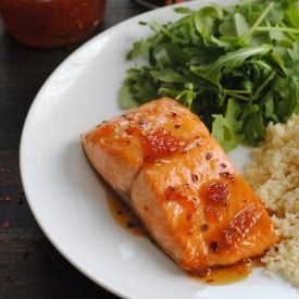 Salmon w/ Spicy Apricot Glaze