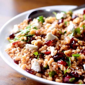 Farro, Cranberry & Goat Cheese Salad