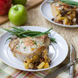 Apple-Bacon Stuffed Pork Chops