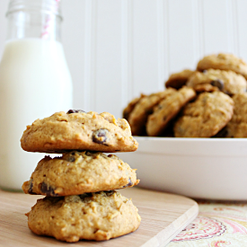 Pumpkin Oatmeal Choc Chip Cookies