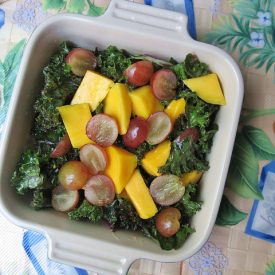 Mango, Grape, Red Kale Salad