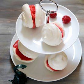 Raspberry Sorbet and Meringues