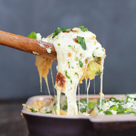 Creamy Buffalo Chicken Quinoa Bake