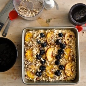 Blackberry, Peach Cake