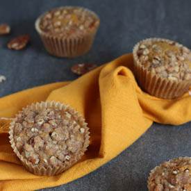 Pumpkin Muffins with Pecan Streusel