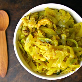 Curried Ginger Cabbage with Cashews
