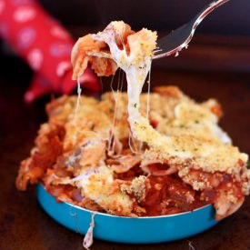 Eggplant Parmigiana Pasta Casserole