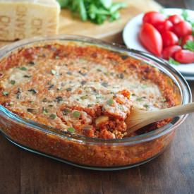 Eggplant Parmesan Quinoa Casserole