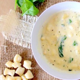 Creamy Gnocchi and “Chicken” Soup