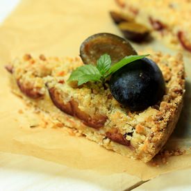 Plum Crumble Bars with Marzipan
